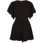 River Island Womens Short Flare Sleeve Tie Waist Romper