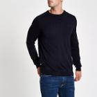River Island Mens Wasp Embroidered Slim Fit Sweater