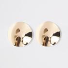 River Island Womens Gold Colour Hammered Disc Stud Earrings