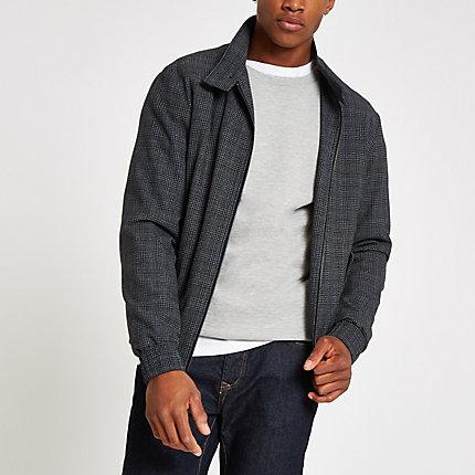River Island Mens Selected Homme Check Harrington Jacket