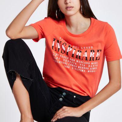 River Island Womens 'inspirare' Fitted T-shirt
