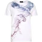 River Island Mens White Bird Smudge Short Sleeve T-shirt