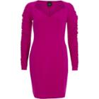 River Island Womens Bright Ruched Sleeve Bodycon Dress
