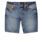 River Island Mens Leopard Patch Skinny Fit Shorts