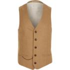 River Island Mensbrown Slim Suit Waistcoat