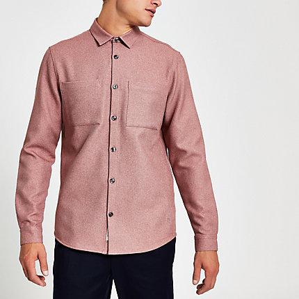 River Island Mens Textured Regular Fit Shirt