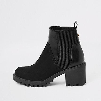 River Island Womens Faux Leather Chunky Chelsea Boots