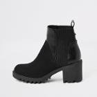 River Island Womens Faux Leather Chunky Chelsea Boots