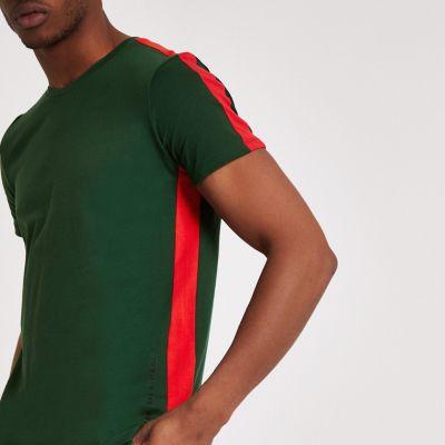 River Island Mens Criminal Damage Stripe Side T-shirt