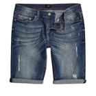 River Island Mens Big And Tall Skinny Fit Denim Shorts