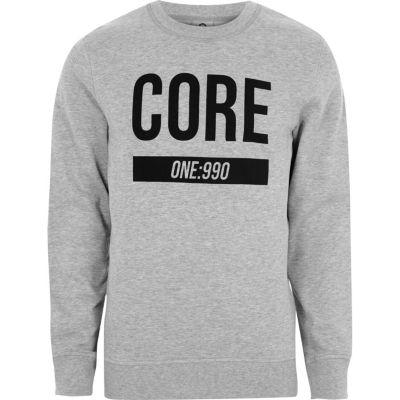 River Island Mens Marl Jack And Jones Core Print Sweatshirt