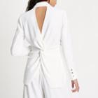 River Island Womens White Fitted Twist Back Blazer