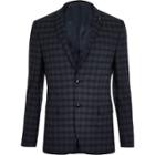 River Island Mens Check Skinny Fit Suit Jacket