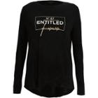 River Island Womens 'entitled' Foil Long Sleeve T-shirt