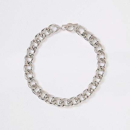 River Island Womens Silver Colour Chunky Curb Chain Necklace
