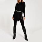 River Island Womens Knitted High Neck Cape Jumper
