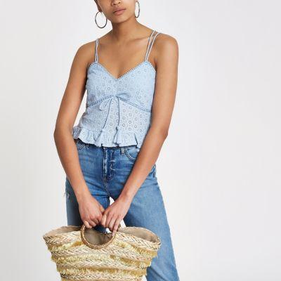 River Island Womens Broderie Cami Top