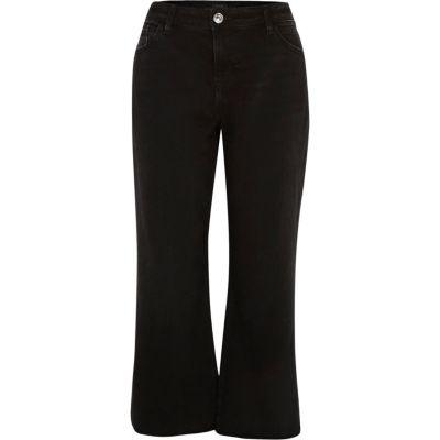 River Island Womens Cropped Raw Hem Flare Jeans