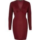 River Island Womens Plunge Bodycon Mini Dress
