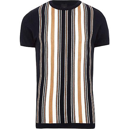 River Island Mens Big And Tall Stripe T-shirt