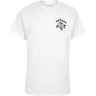 River Island Mens White 'valiant' Print Short Sleeve T-shirt