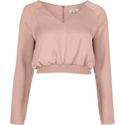 River Island Womens Satin Sports Crop Top