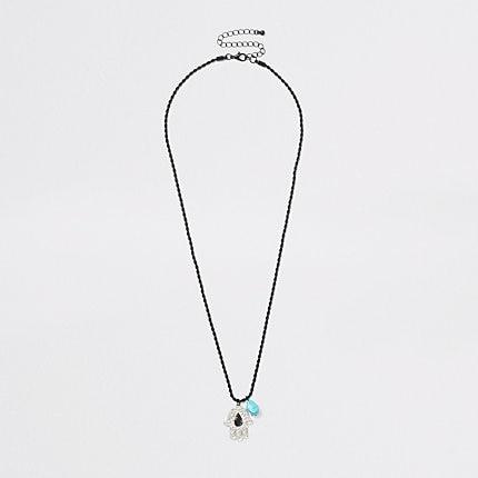 River Island Mens Hand Charm Necklace