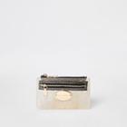 River Island Womens Gold Perspex Mini Zip Around Pouch
