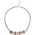 River Island Womens Silver Tone Embellished Bead Necklace