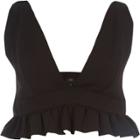 River Island Womens Frill Hem Plunge Neck Bralette