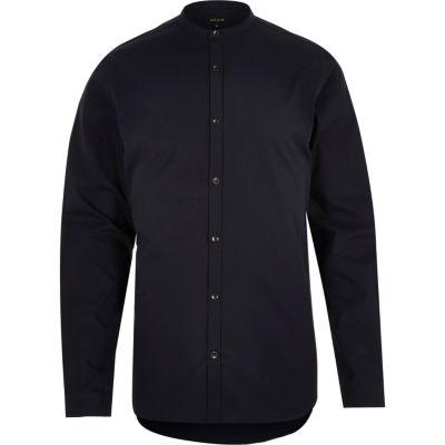 River Island Mens Slim Fit Grandad Shirt