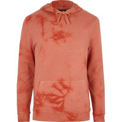 River Island Mens Splashed Tie Dye Hoodie