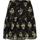 River Island Womens Floral Print Tiered Mini Skirt