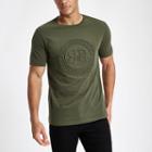 River Island Mens Slim Fit Ri Embossed T-shirt