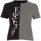 River Island Womens Petite 'forever' Block Stripe T-shirt