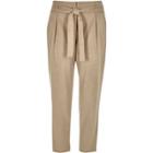 River Island Womens Faux Suede Tie Waist Tapered Trousers