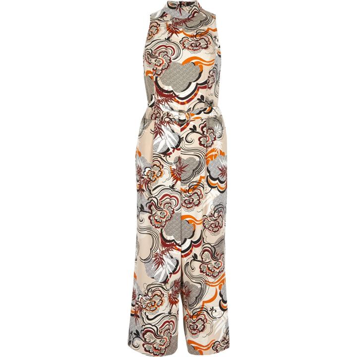 River Island Womens Print D-ring Culotte Jumpsuit
