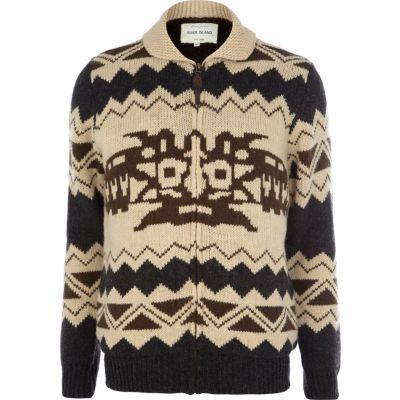 River Island Aztec Knit Cardigan
