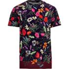 River Island Mens Jaded Velvet Floral T-shirt