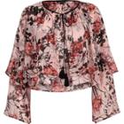 River Island Womens Floral Layered Frill Crop Top
