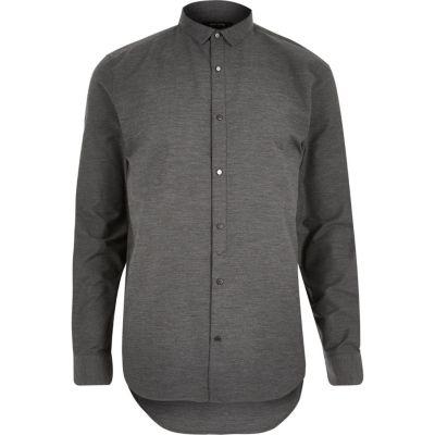 River Island Mens Textured Half Placket Shirt