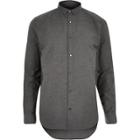 River Island Mens Textured Half Placket Shirt