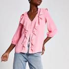 River Island Womens Frill Front Blouse