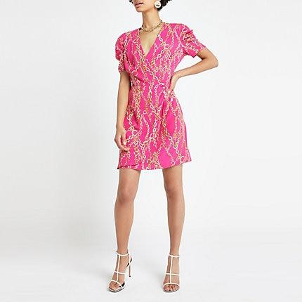 River Island Womens Chain Print Tea Dress