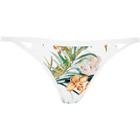 River Island Womens White Tropical Cut Out Bikini Bottoms
