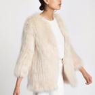 River Island Womens Knitted Faux Fur Coat