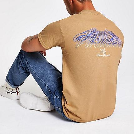 River Island Mens 'paradise' Printed T-shirt