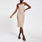 River Island Womens Zebra Print Trim Midi Dress