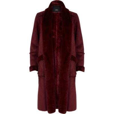 River Island Womens Faux Shearling Coat