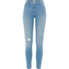 River Island Womens Ripped Released Hem Molly Jeggings